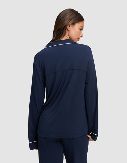 Women's Bamboo Stretch-Knit Long Sleeve Pajama Set TALL