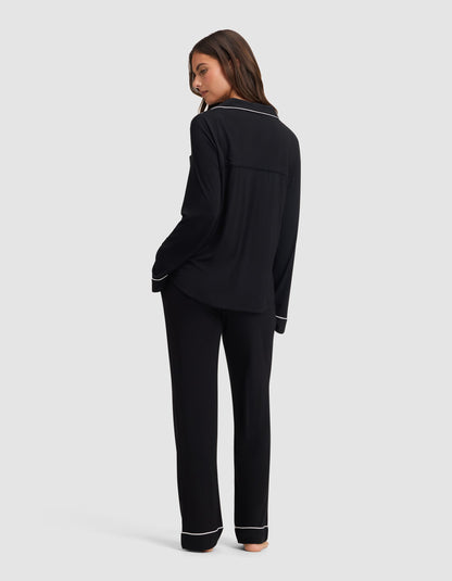 Women's Bamboo Stretch-Knit Long Sleeve Pajama Set TALL