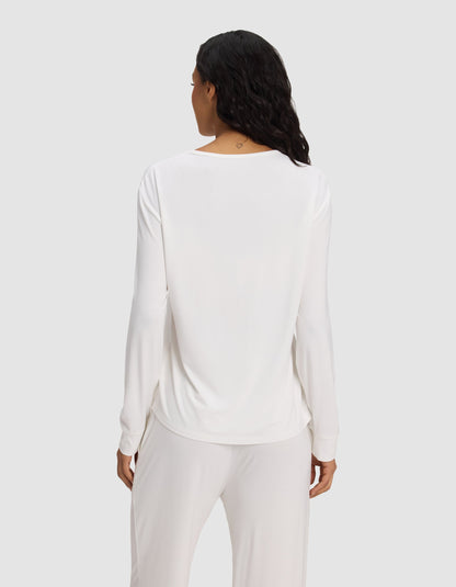 Women's Bamboo Stretch-Knit Long Sleeve Lounge Tee