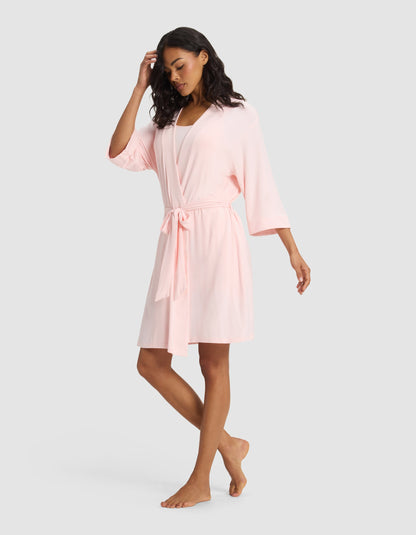Women's Bamboo Stretch-Knit Kimono Robe
