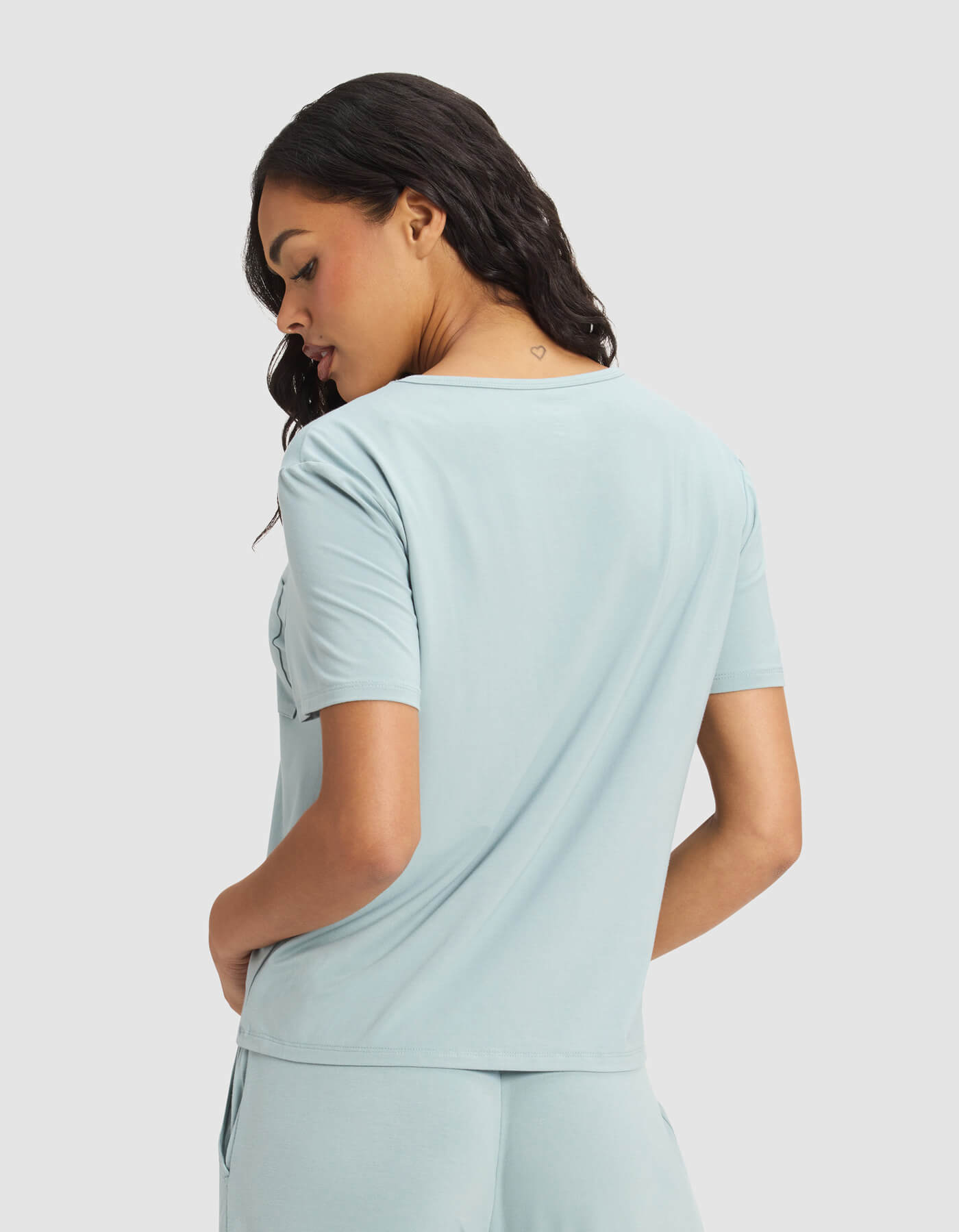 Women's Bamboo Stretch-Knit Lounge Tee & Shorts Set