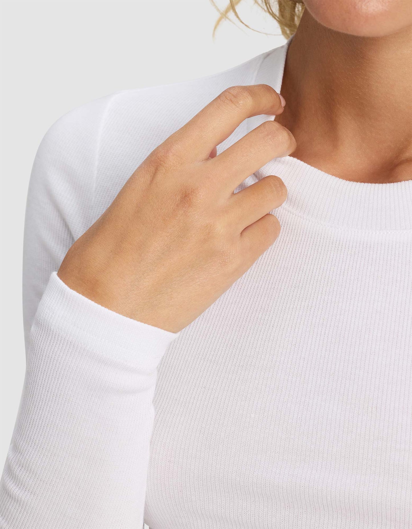 Women's Fine Ribbed Long Sleeve Tee