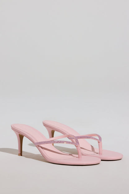 Heeled Sandal in Blush Pink