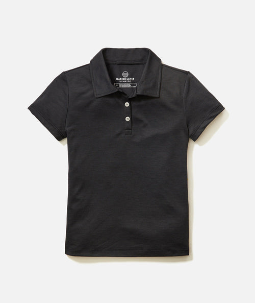 Women's Re-Spun Air Polo in Black